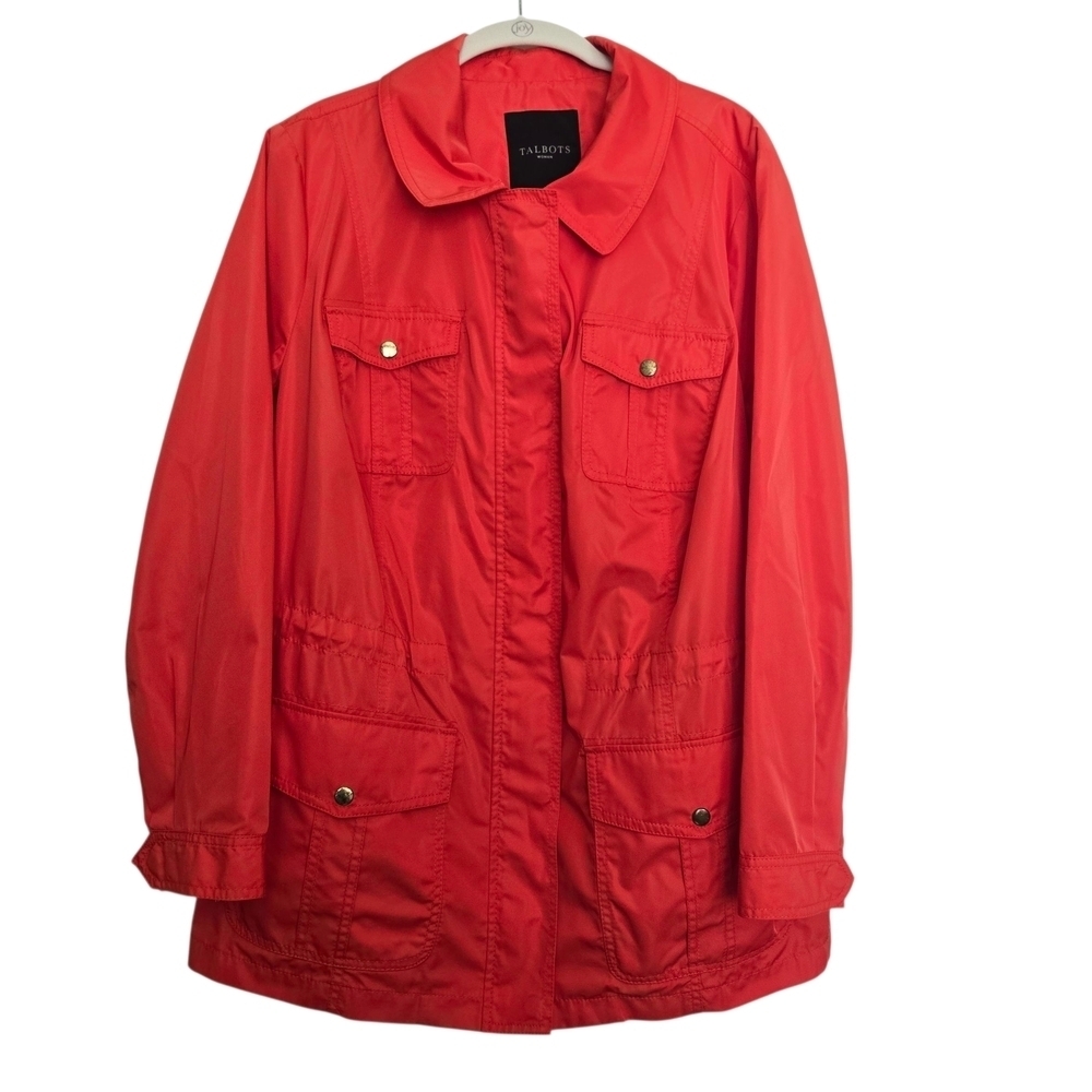 Talbots Women's Vibrant Orange Utility Jacket